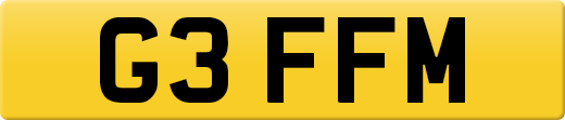 G3 FFM private number plate